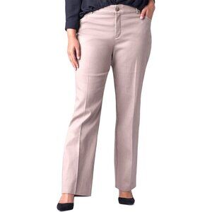 NWOT Women's Lee Platinum Label No-Gap Waist Trouser, Light Heather Gray, Size 1